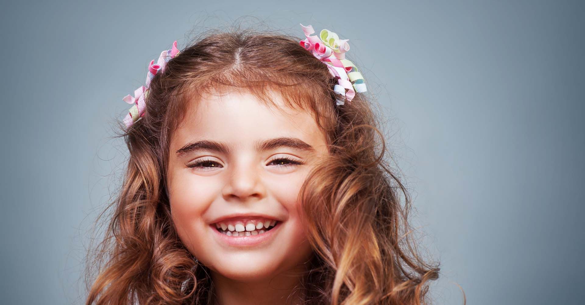 A child smiling
