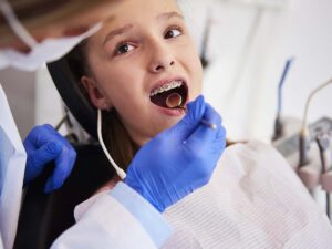 A child at the dentist